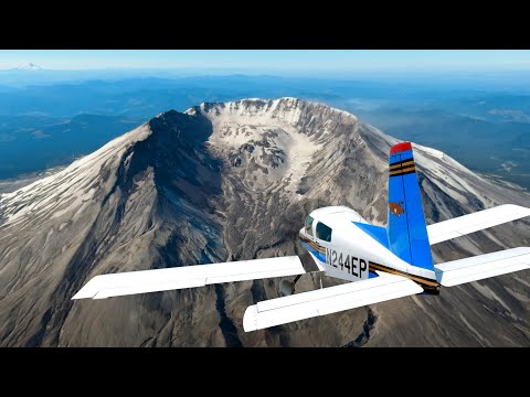 Flying Over Mount St. Helens: 1980 Volcanic Eruption Explained