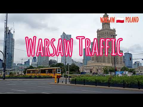 Traffic in Warsaw Poland 🇵🇱 MANN on holidays