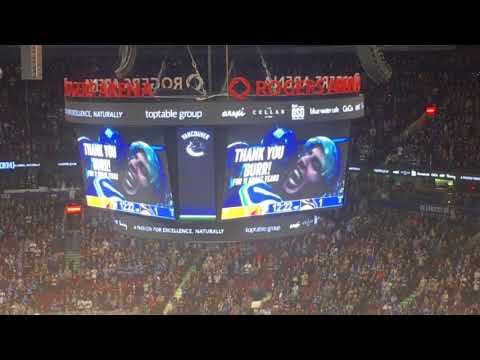 Vancouver Canucks: In-arena footage of the tribute to Alex Burrows