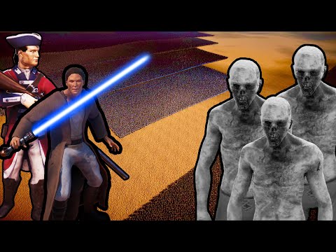 20 MILLION ZOMBIES vs 60,000 JEDI KNIGHTS + 200,000 RED COATS | UEBS 2