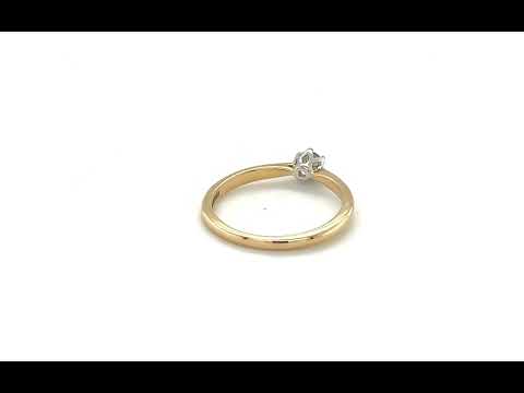 9ct Yellow Gold Brilliant Cut 0.25ct Diamond Claw Set Ring - 01010227 | Johnsons Jewellers