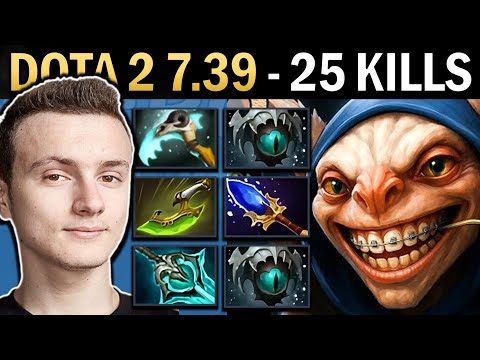 Meepo Gameplay Miracle with 25 Kills and Swift - Dota 2 7.39