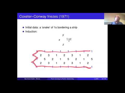 JC Series #17 - Bernhard Keller (University of Paris), From the Somos sequence and Coxeter-Conway...