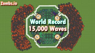 ZOMBS.io 15,000 WAVES WORLD RECORD || Apex