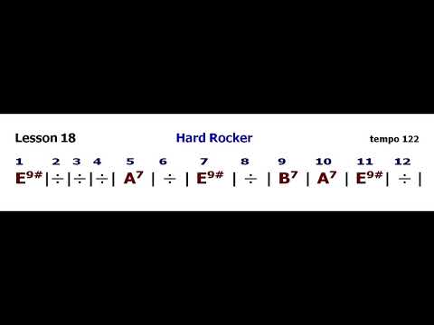 John Ganapes: Lesson 18 - Hard Rocker (slow) - backing track