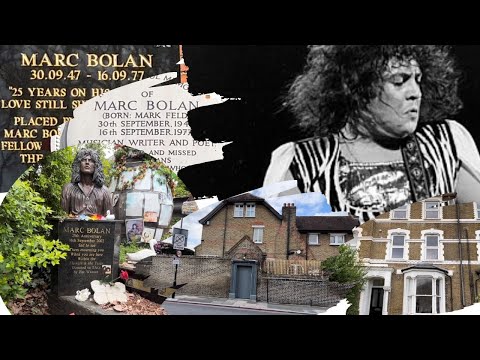 Marc Bolan's Memorial Plaques, Shrine, Childhood Homes & House He Lived In When He Had The Accident