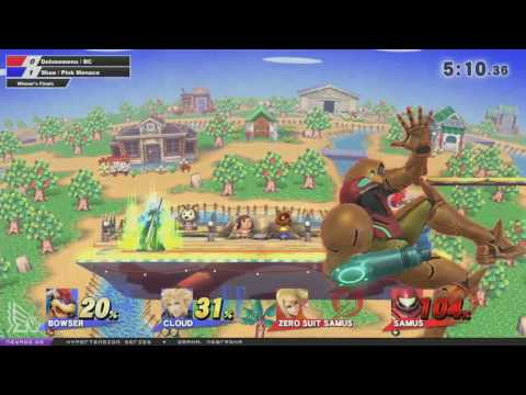 Deluxemenu (Bowser) / BC (Cloud) vs Shoe (ZSS) / Pink Menace (Samus)