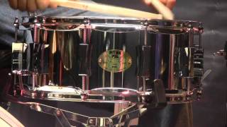 Video thumbnail for Pork Pie 6x14 Steel-Shell Chrome Little Squealer Snare Drum by cymbalfusion drum shop