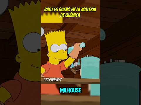 Bart es bueno en la materia de química #lossimpson Marge Homero