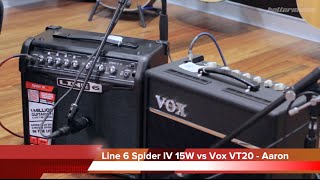 Line 6 Spider IV 15W vs Vox VT20+ Valvetronix Amplifier Comparison | Better Music