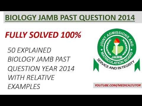 Jamb biology past question 2014 (Part 1 - 14 questions)