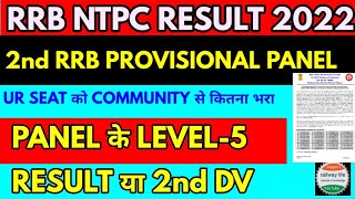 2nd rrb का ntpc provisional panel आ गया, DV के बाद कितने pass & fail community wise detail Siliguri