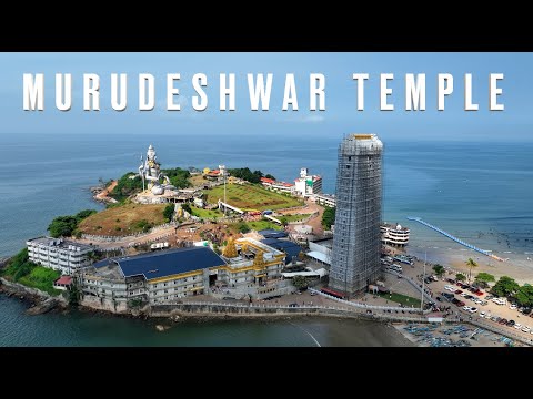 Shiva's Murudeshwar Temple -  A Stunning Tribute to Lord Shiva in 4k Drone