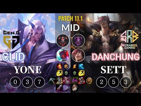 GEN Clid Yone vs SRB Danchung Sett Mid - KR Patch 11.1