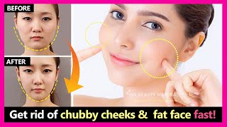 Fast result!! Get rid of chubby cheeks, fat face, make face slim down round face with 4 easy steps.