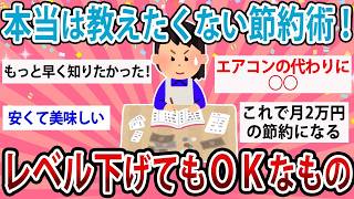 【有益】本当は教えたくない節約術！レベル下げてもOKなもの教えて！【ガルちゃん】