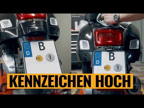Vespa GTS 310 Kennzeichen höherlegen – so wirkt das Heck sofort sportlicher