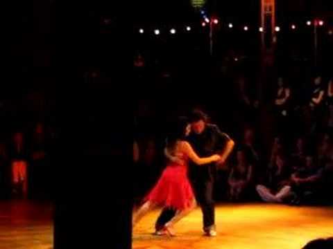  Juana Sepulveda  and  Mariano Frumboli  are  dancing  to  the  tango  "  Tanti Anni Prima  "