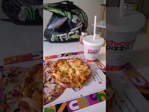 Barbeque pizza and chocolate shake