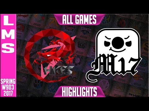 achi 17 vs Hong Kong Esports Highlights All Games - LMS W9D3 Spring 2017 M17 vs HKE All games