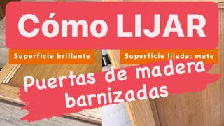 Miniatura del vídeo sobre lijado de puertas y tableros