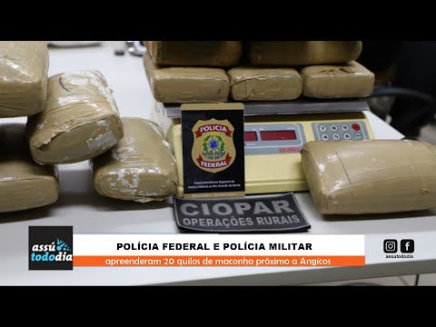 20 11 25 Polícia Federal e Polícia Militar apreendem 20 quilos de maconha próximo a Angicos