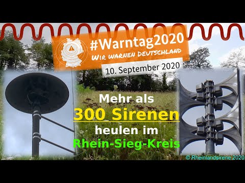 Warntag 2020 - Über 300 Sirenen heulen mit "Warnung der Bevölkerung" durch den Rhein-Sieg-Kreis