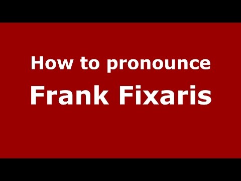 How to pronounce Frank Fixaris (American English/US)  - PronounceNames.com