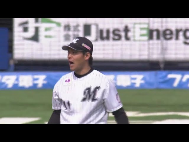 【1回表】お見事!! マリーンズ・佐々木が最初の対戦打者からプロ初奪三振!! 2017/4/6 M-F