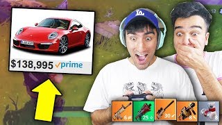I HAVE TO BUY HIM A CAR... (NOT CLICKBAIT) Fortnite Battle Royale BUY CHALLENGE