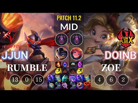 GRF jjun Rumble vs FPX Doinb Zoe Mid - KR Patch 11.2