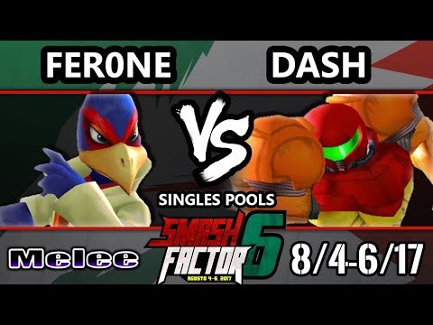 Smash Factor 6 SSBM - Fer0ne (Falco) vs. DASH (Samus) - Smash Melee