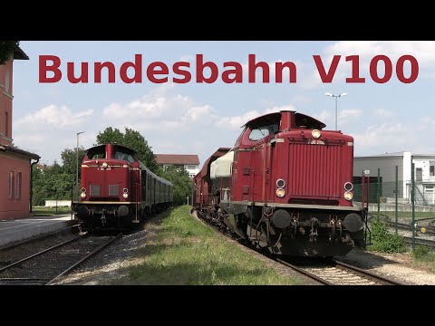 Bundesbahn pur im Ries | Nördlingens V100 vor Fotozügen (4K)