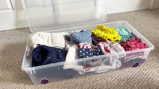 Sterilite 60 Quart ClearView Latch Box Review | Wheeled Underbed Storage Containers