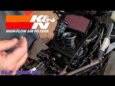 KAWASAKI Z400 K&N HIGH FLOW AIR FILTER INSTALLATION by BLR TUNING