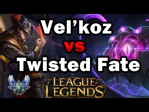 League of Legends - Vel'koz vs Twisted Fate Mid Gameplay Season 5 Diamond