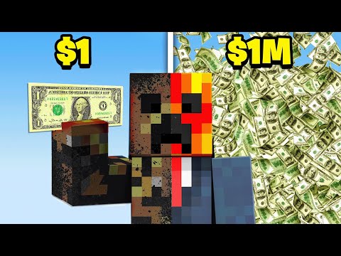 PrestonPlayz - I Became a MILLIONAIRE with ONE Dollar in Minecraft...