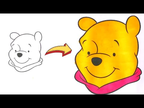 Pooh Bear,(Face),- Satisfying coloring.