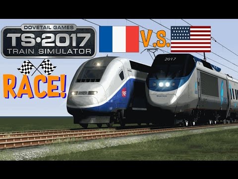 Train Simulator 2017 - Acela Express V.S. TGV Duplex (Race!)
