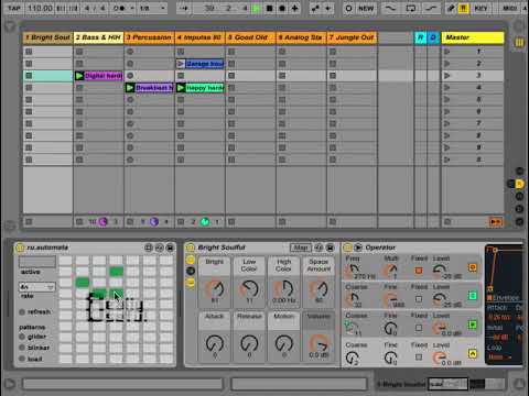 Max For Live: Cellular Automata with ru.automata