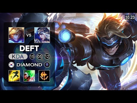 Deft Ezreal vs Ashe Bot - KR Diamond Patch 10 23