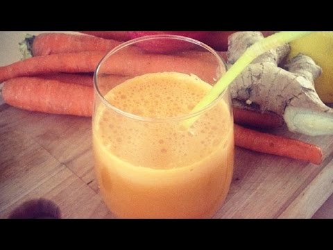 Carrot, Apple, Celery and Ginger Fresh Juice