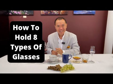 Part of a video titled How To Hold 8 Essential Types of Glasses (Wine, Tea, Coffee) | APWASI