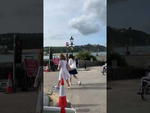 Walking towards Tenby beach, Wales trip 2024