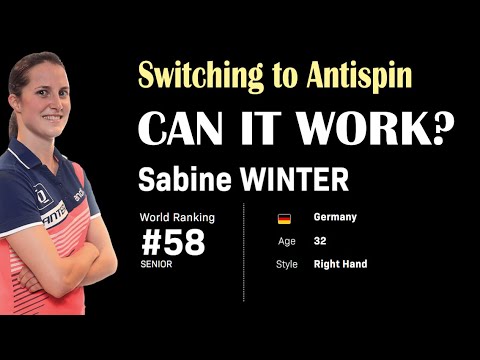 Table Tennis Pro Sabine Winter Switched to Antispin - Can It Work?