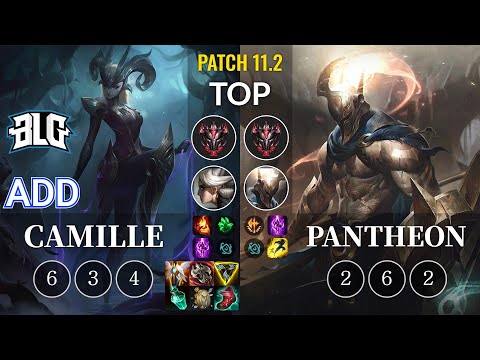 BLG ADD Camille vs Pantheon Top - KR Patch 11.2