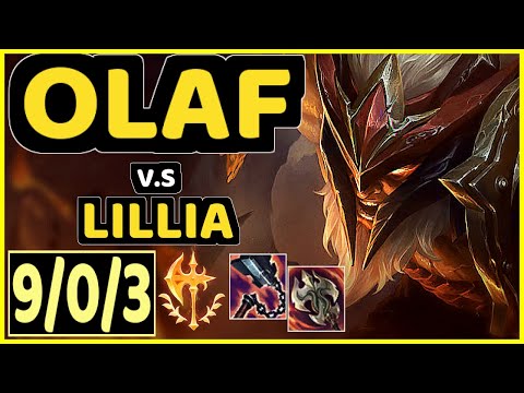 AMAZING (OLAF) vs LILLIA - 9/0/3 KDA JUNGLE GAMEPLAY - EUW Ranked MASTER