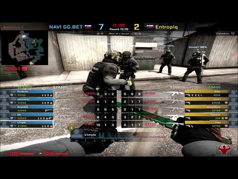 S1mple POV (Na`Vi)(24-10 ) vs Entropiq - overpass / EPIC League CIS 2021