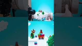 How It's Made: Stop Motion Sleigh Ride ❄️🛷 | LEGO Winter Animation #Shorts #BTS