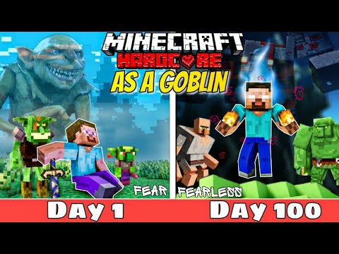 BucketHead Gaming - I Survived 100 Daya As A GOBLIN In Magical World Of Minecraft Hardcore...(हिन्दी) Part-1
